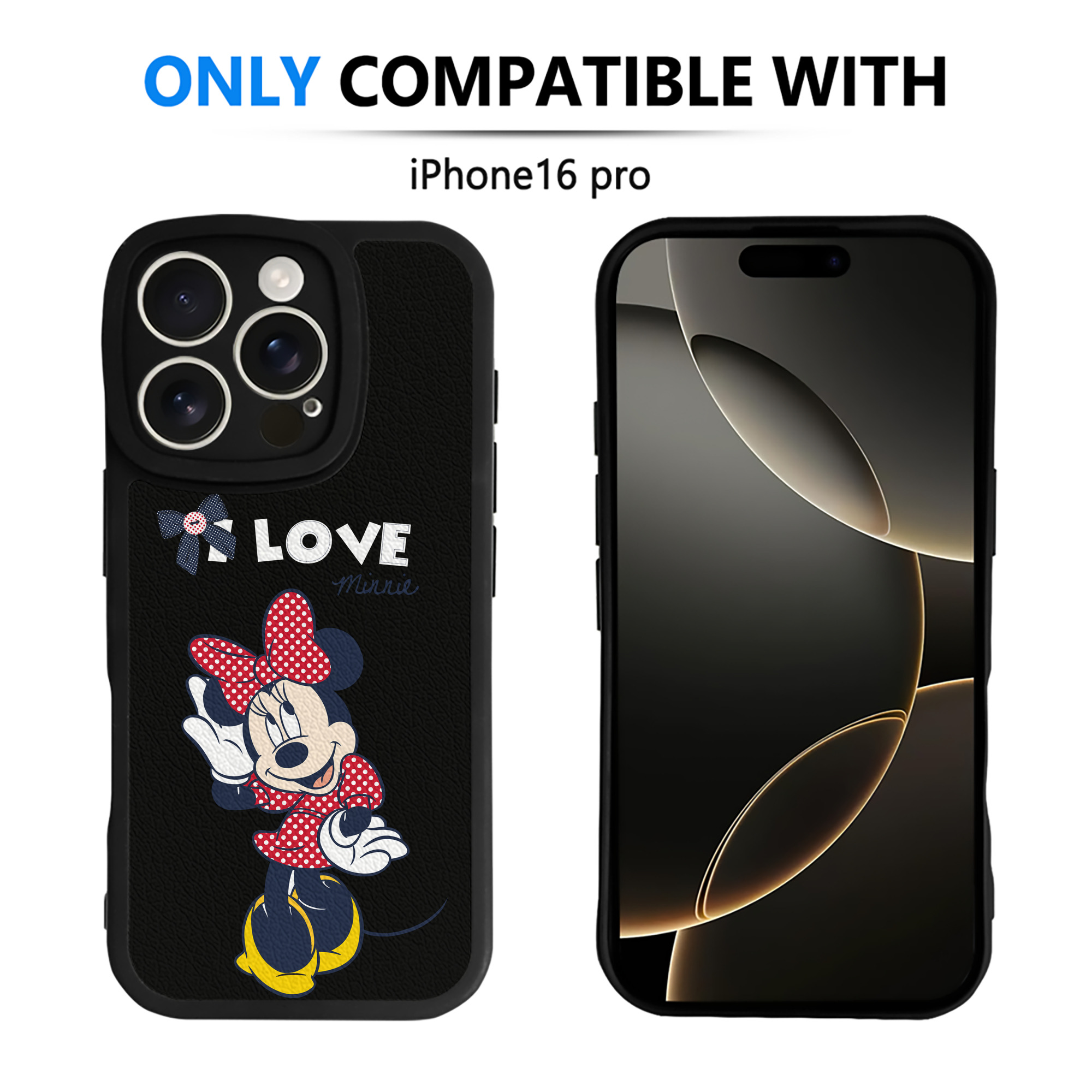 （画像用） ミッキーマウス Mickey Mouse 【iPhone 16シリーズ対応】シリコンスマホケース（レザー調） 材質：シリコン
